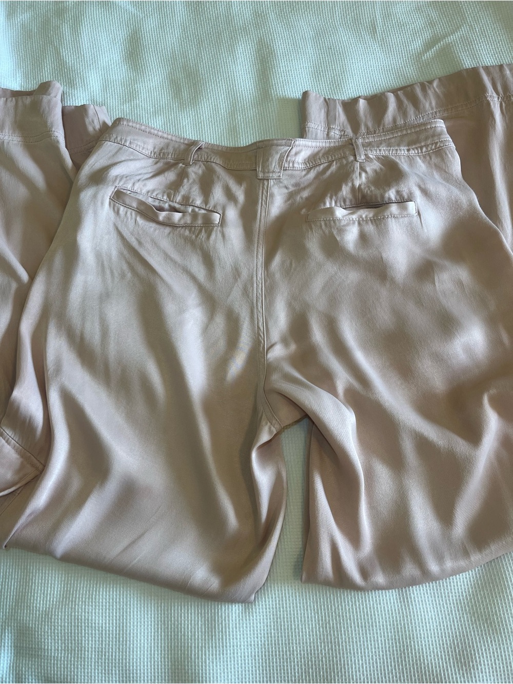 Anthropologie Wide-Leg Cargo Pants - Blush Pink - Picture 5 of 7